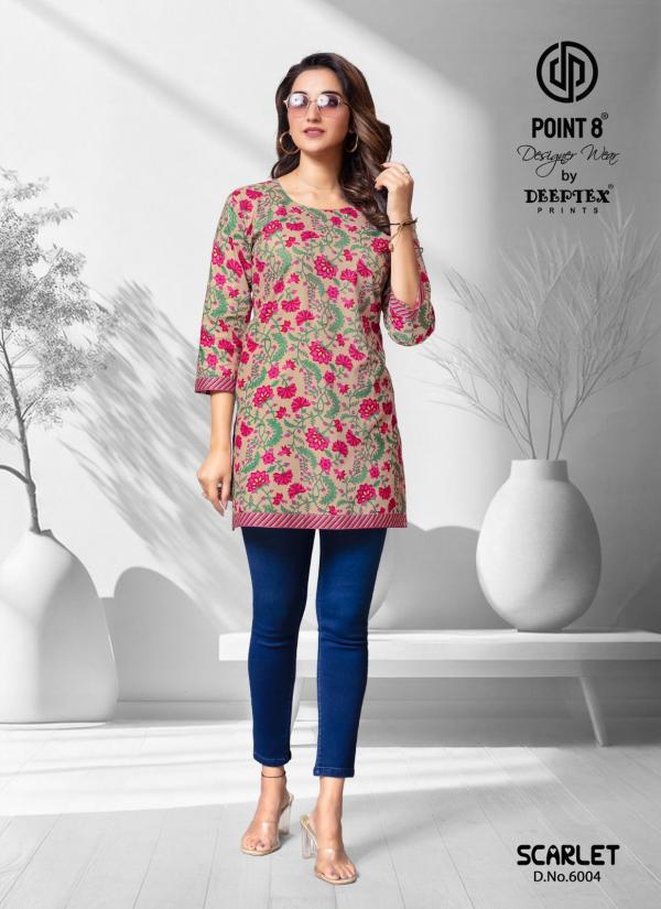 Deeptex Scarlet Vol 6 Cotton Poplin Short Kurti Collection